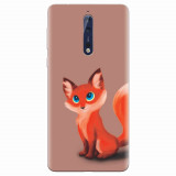 Husa silicon pentru Nokia 8, Fox Cartoon Animal And
