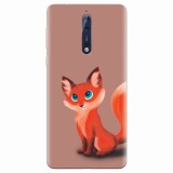 Husa silicon pentru Nokia 8, Fox Cartoon Animal And