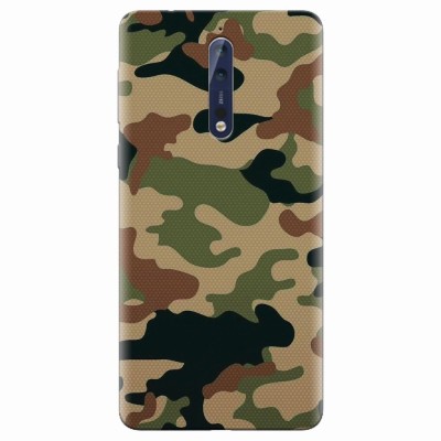 Husa silicon pentru Nokia 8, Camuflaj foto