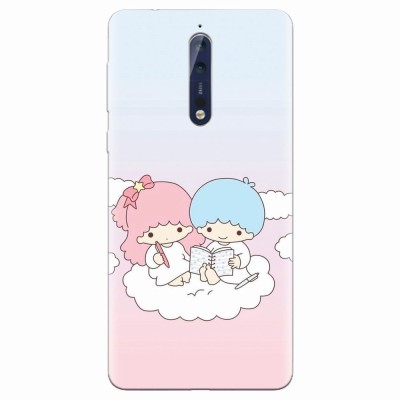 Husa silicon pentru Nokia 8, Little Twins On Cloud foto