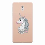 Husa silicon pentru Nokia 3, Cute Rose Gold