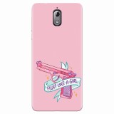 Husa silicon pentru Nokia 3.1, Fight Like A Girl