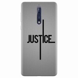 Husa silicon pentru Nokia 8, Amir Justice Minimalistic Nubheebuccus Text