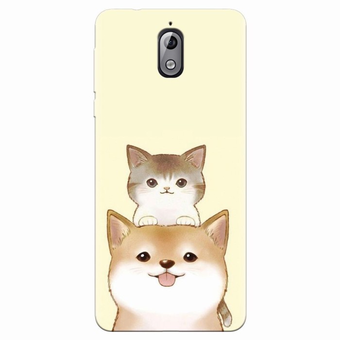Husa silicon pentru Nokia 3.1, Two Cat