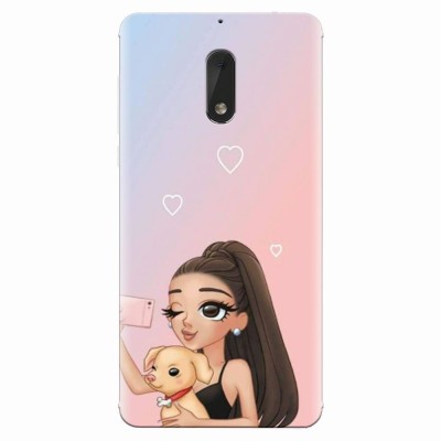 Husa silicon pentru Nokia 6, Selfie With Sweet Dog foto