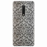 Husa silicon pentru Nokia 5, Baroque Silver Pattern