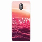 Husa silicon pentru Nokia 3.1, Be Happy Puffy Clouds