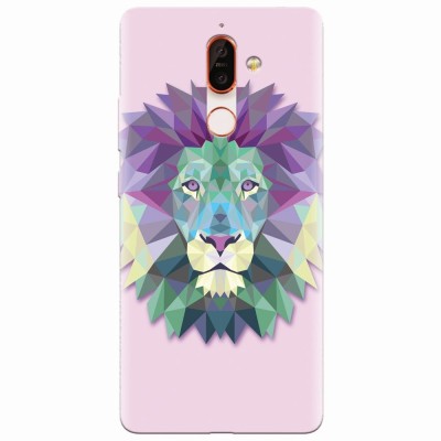 Husa silicon pentru Nokia 7 Plus, Polygon Lion foto