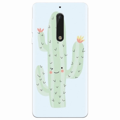 Husa silicon pentru Nokia 5, Cactus foto