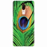 Husa silicon pentru Nokia 7 Plus, Peacock Feather Green Blue