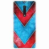 Husa silicon pentru Nokia 5, Blue And Red Abstract