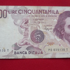 BANCNOTA 50000 LIRE 1984