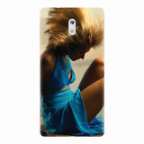 Husa silicon pentru Nokia 3, Girl In Blue Dress