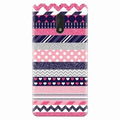 Husa silicon pentru Nokia 6, Love Pattern