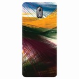 Husa silicon pentru Nokia 3.1, Colorful Peacock Feathers