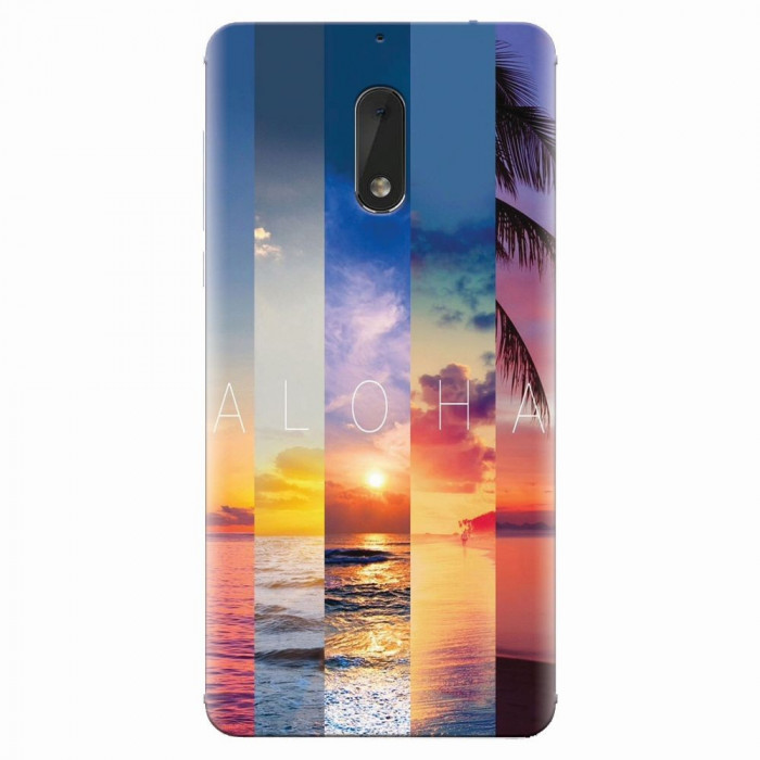 Husa silicon pentru Nokia 6, Aloha Summer Stripes