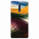 Husa silicon pentru Nokia 8, Colorful Peacock Feathers