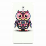 Husa silicon pentru Nokia 3, Colorful Owl Illustration