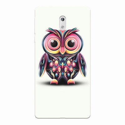 Husa silicon pentru Nokia 3, Colorful Owl Illustration foto