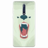 Husa silicon pentru Nokia 8, Fierce Polar Bear Winter