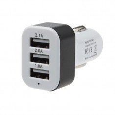 incarcator auto universal 2A 3 USB charger 12V 24V android iPhone GPS telefon foto