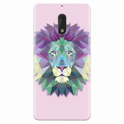 Husa silicon pentru Nokia 6, Polygon Lion foto