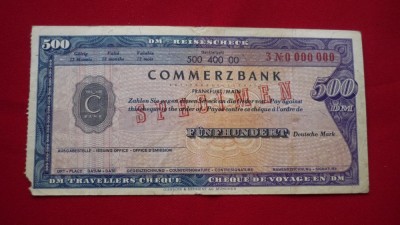 CEC GERMANIA 500 MARK, SPECIMEN foto