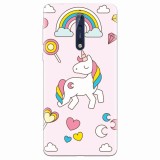 Husa silicon pentru Nokia 8, Cute Unicorn