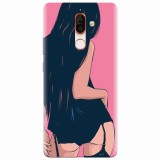 Husa silicon pentru Nokia 7 Plus, Girl With Long Hair