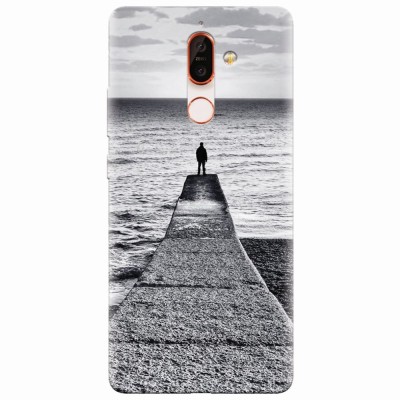 Husa silicon pentru Nokia 7 Plus, Abstract Dock Man Grey foto