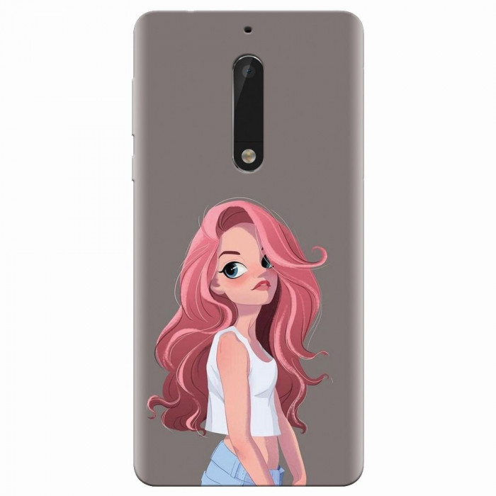 Husa silicon pentru Nokia 5, Cute Girl