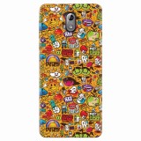 Husa silicon pentru Nokia 3.1, Colorful Sticker Illustrations