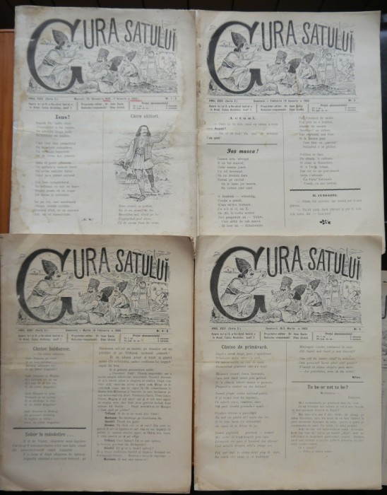 Revista Gura satului, nr. 1 - 13, 1903, 8 reviste din care 5 numere duble