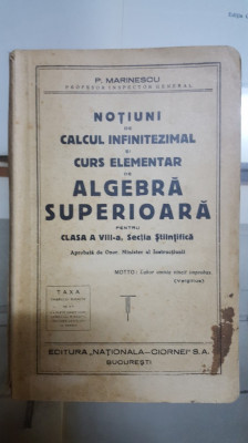 P. Marinescu Noțiuni de calcul infinitezimal și curs de algebră superioară 027 foto