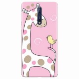 Husa silicon pentru Nokia 8, Cute Giraffe