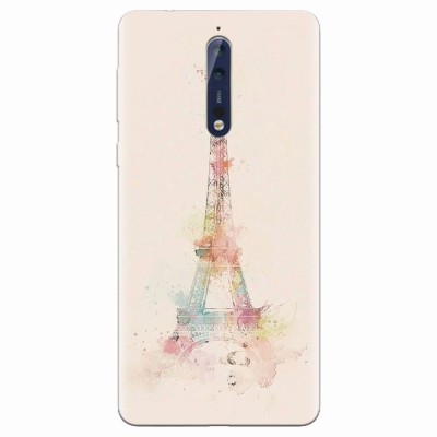 Husa silicon pentru Nokia 8, Eiffel Tower 001 foto