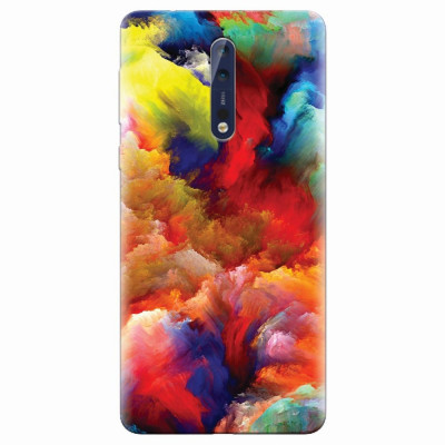 Husa silicon pentru Nokia 8, Oil Painting Colorful Strokes foto