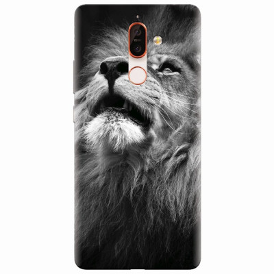 Husa silicon pentru Nokia 7 Plus, Majestic Lion Portrait foto
