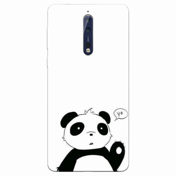 Husa silicon pentru Nokia 8, Panda Cellphone