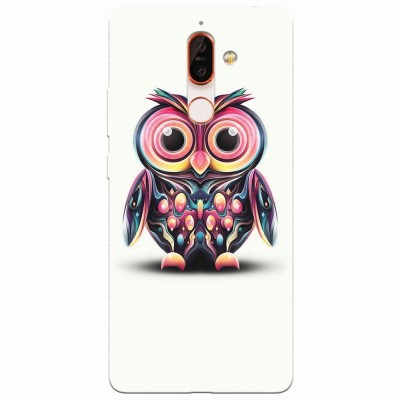 Husa silicon pentru Nokia 7 Plus, Colorful Owl Illustration foto