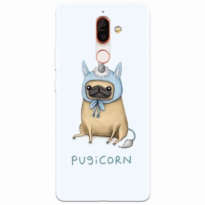 Husa silicon pentru Nokia 7 Plus, Pugicorn foto