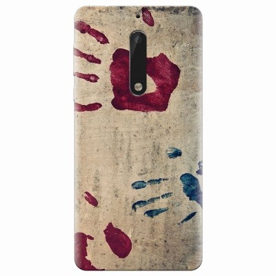 Husa silicon pentru Nokia 5, Handprints foto