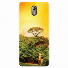 Husa silicon pentru Nokia 3.1, Hill Top Tree Golden Light