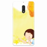 Husa silicon pentru Nokia 6, Child Autumn Paint Hd