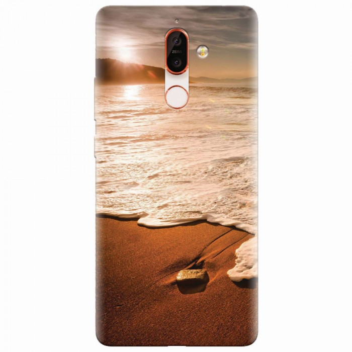 Husa silicon pentru Nokia 7 Plus, Sunset Foamy Beach Wave