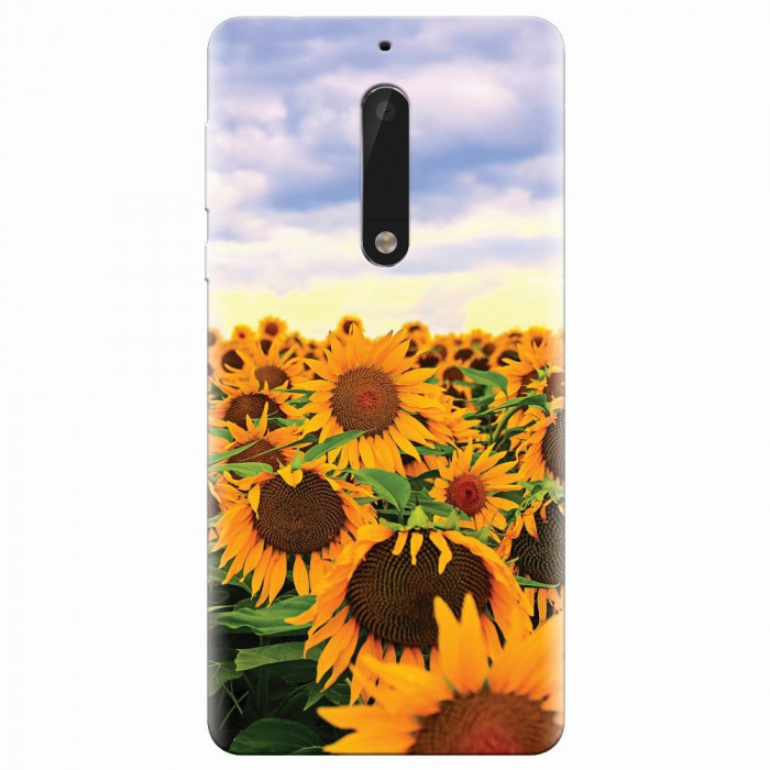 Husa silicon pentru Nokia 5, Sunflowers