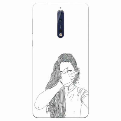 Husa silicon pentru Nokia 8, Dont Look foto