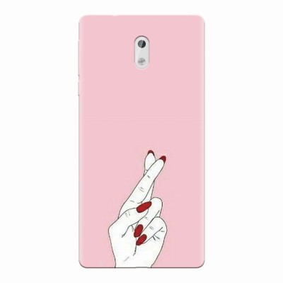 Husa silicon pentru Nokia 3, Pink Finger Cross foto