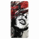 Husa silicon pentru Nokia 6, Byroglyphics Woman Drawing
