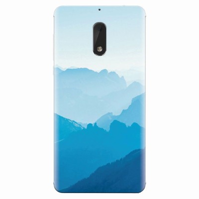Husa silicon pentru Nokia 6, Blue Mountain Crests foto